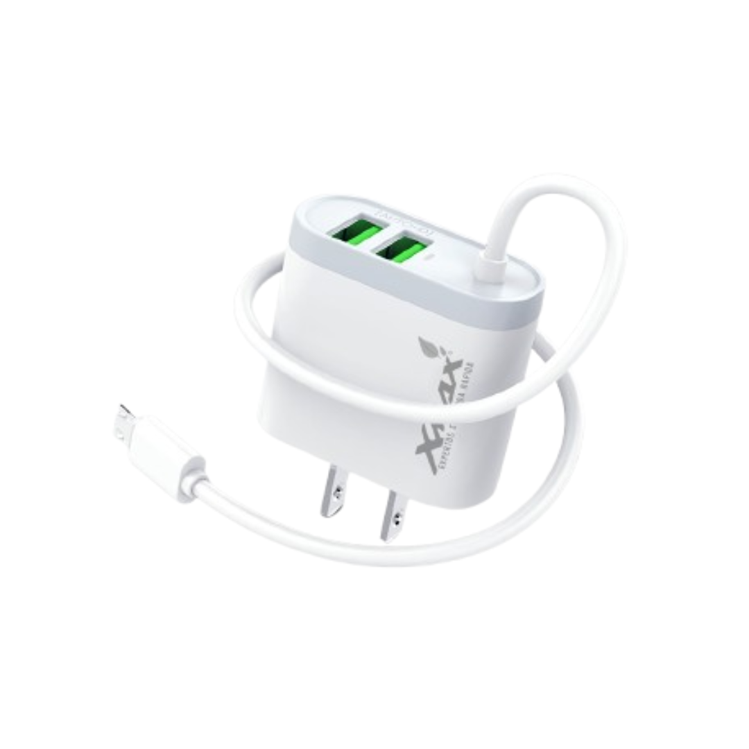 CARGADOR DE PARED XMAX TIPO C -  2 PUERTOS USB - 3.1 AMPERIOS