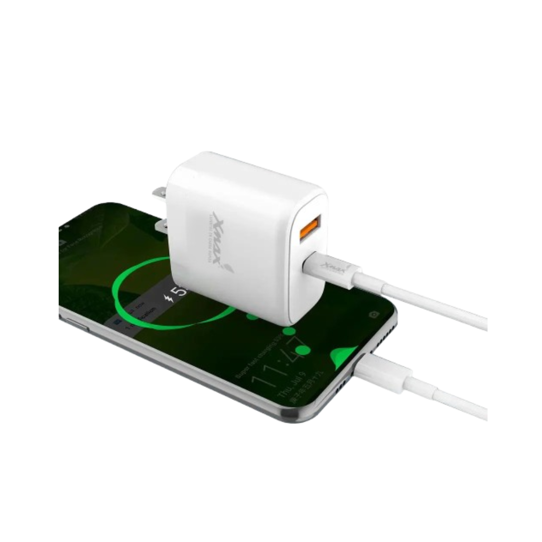 CARGADOR DE PARED TIPO C  1 PUERTO USB - 2.4 AMPERIOS