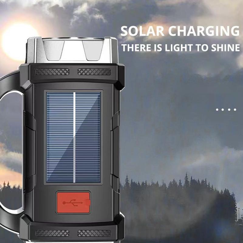 LINTERNA RECARGABLE: CARGA SOLAR/USB