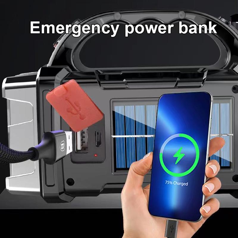 LINTERNA RECARGABLE: CARGA SOLAR/USB
