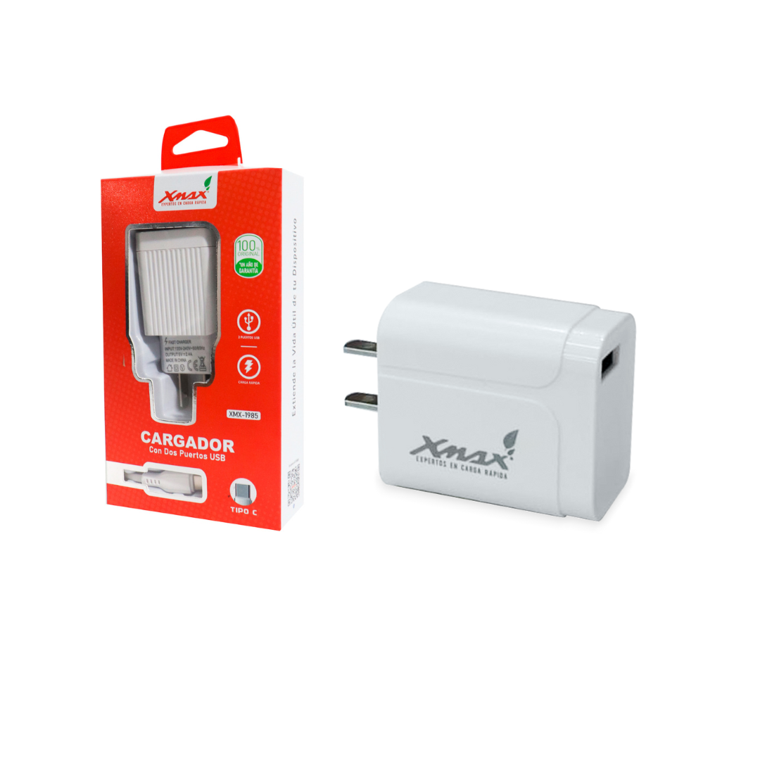 CARGADOR DE PARED XMAX 1 PUERTO USB - 3.0 AMPERIOS