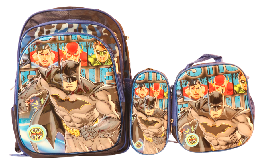 MOCHILA 3PCS  VARIOS DISEÑOS 3D PARA NIÑO