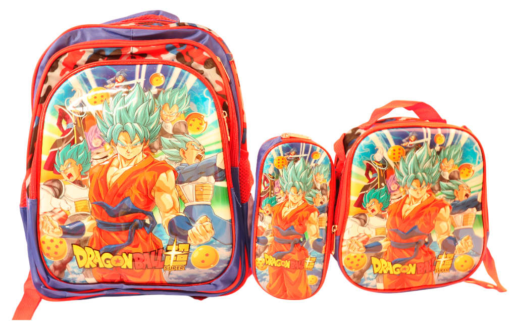 MOCHILA 3PCS  VARIOS DISEÑOS 3D PARA NIÑO