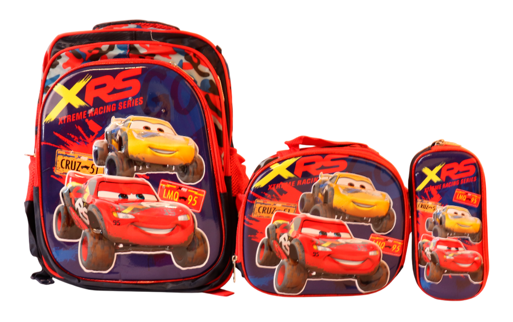 MOCHILA 3PCS  VARIOS DISEÑOS 3D PARA NIÑO