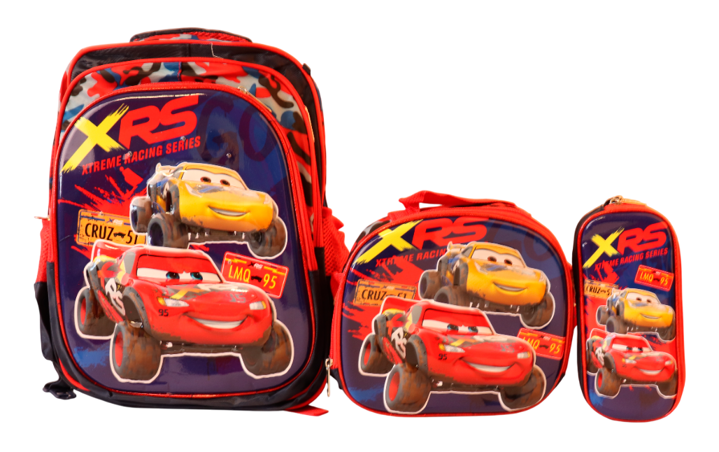 MOCHILA 3PCS  VARIOS DISEÑOS 3D PARA NIÑO