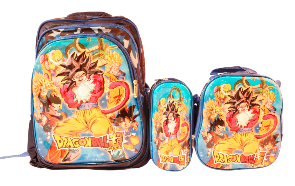 MOCHILA 3PCS  VARIOS DISEÑOS 3D PARA NIÑO