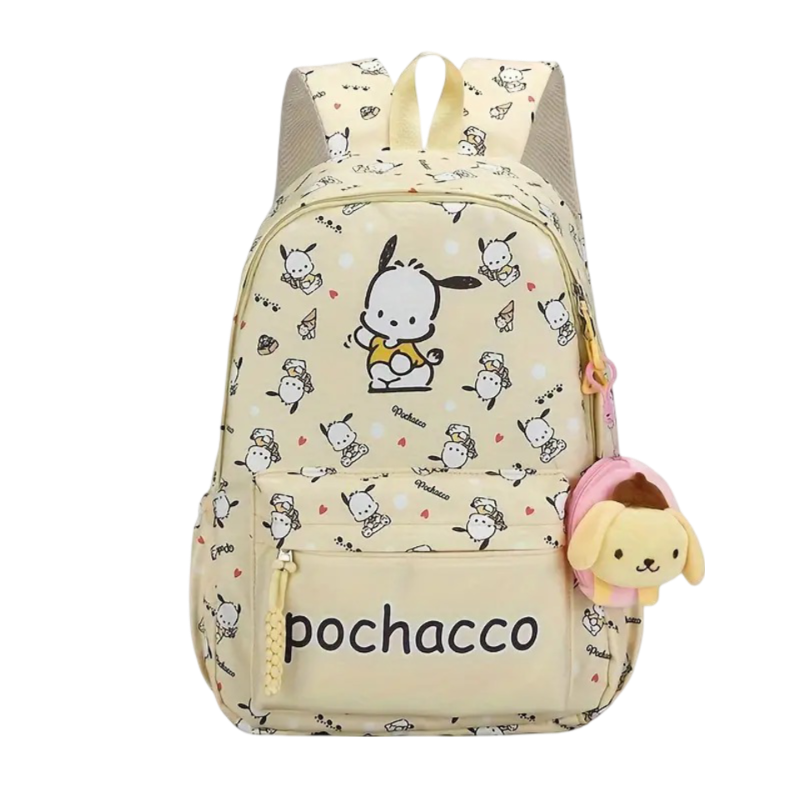 MOCHILA ESCOLAR  CON LLAVERO KUROMI